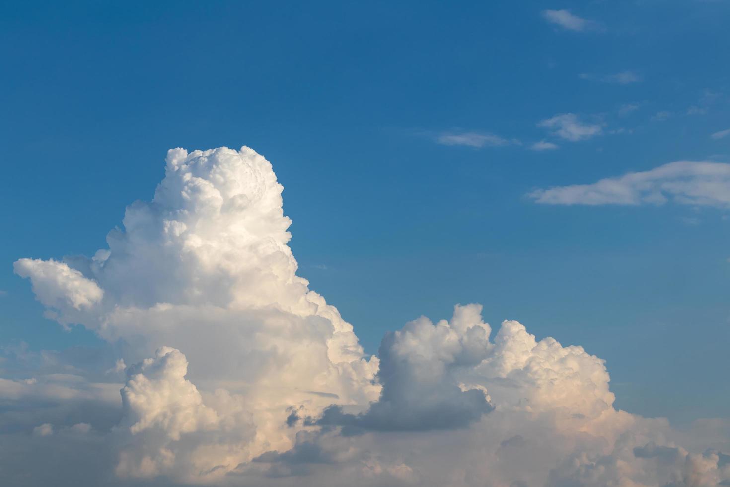 Blue sky landscape with white clouds and overcast. photo