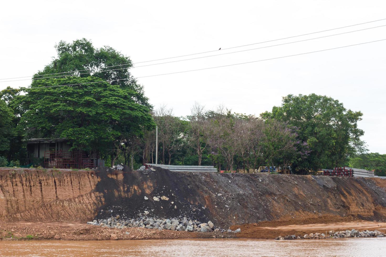 ríos costeros, erosión del suelo. foto