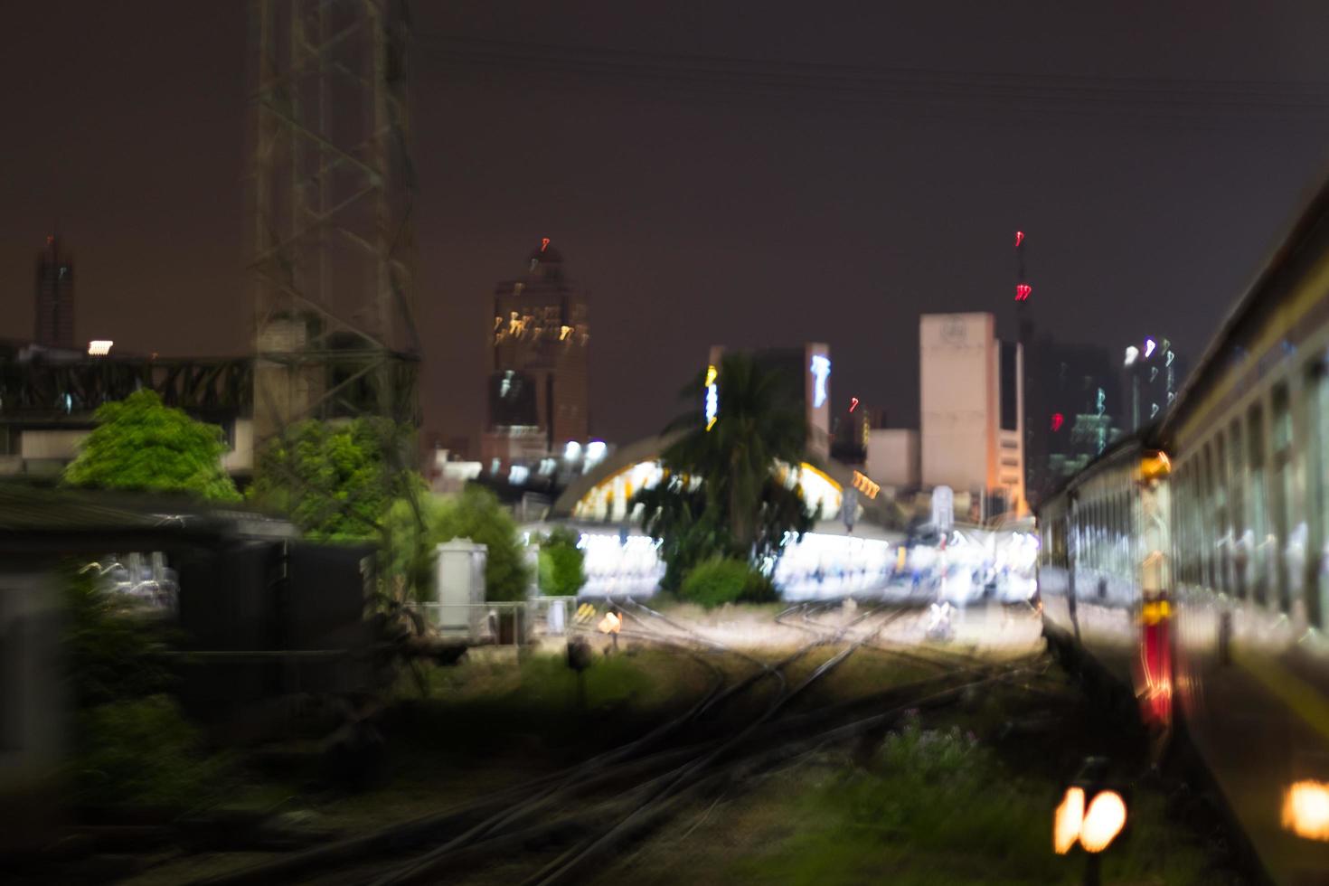 Blurred motion train in the capital nightly. photo