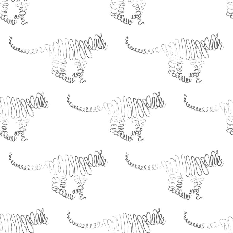 Tiger seamless pattern vector