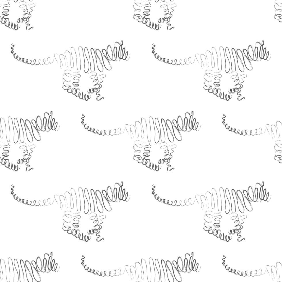 Tiger seamless pattern vector