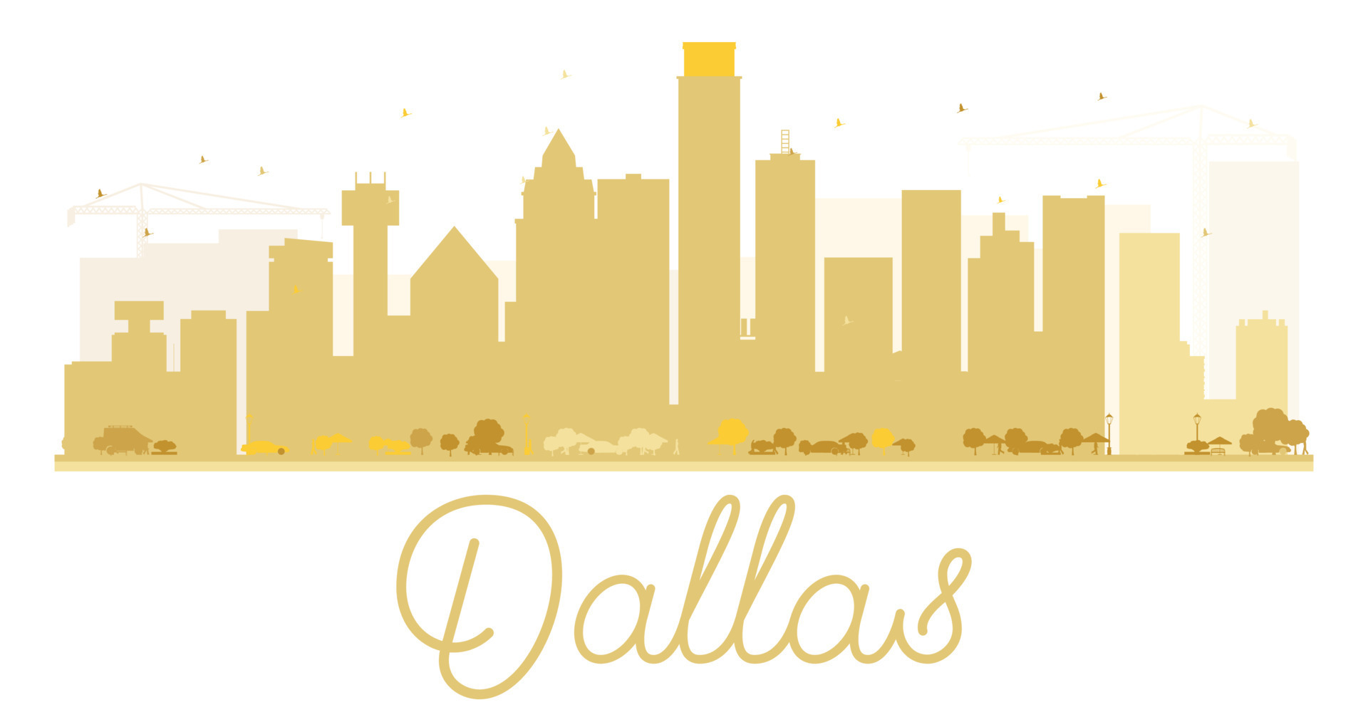 Dallas City skyline golden silhouette. 7520574 Vector Art at Vecteezy