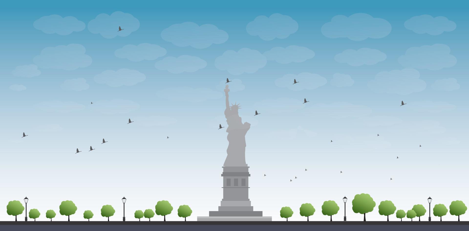 estatua de la libertad nueva york vector