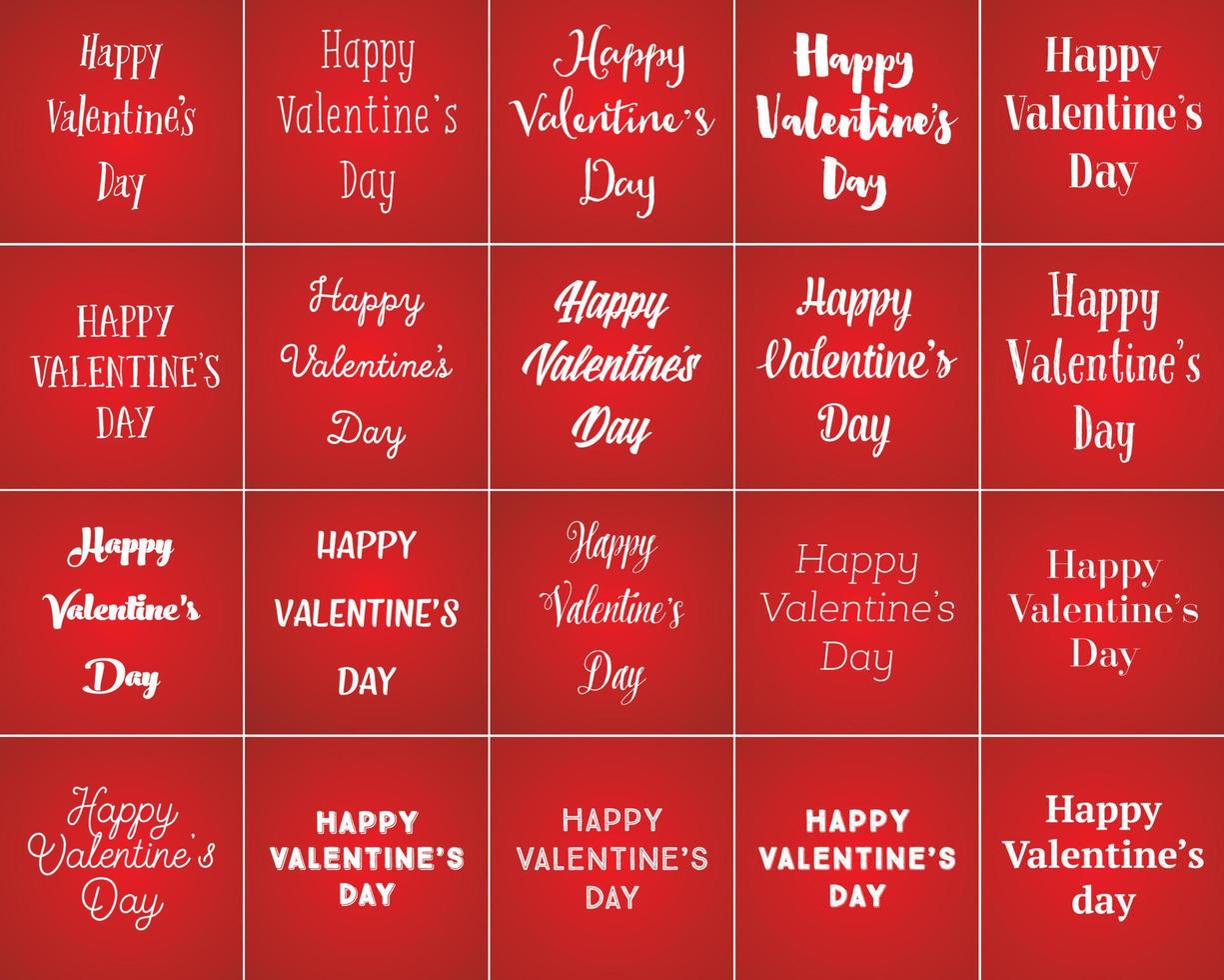 Valentine day set vector