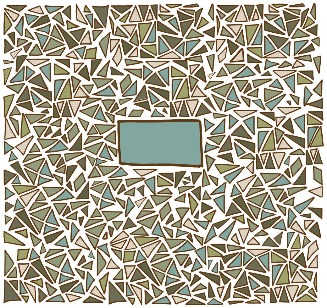 Triangle pattern background. Hand drawn vector illustration
