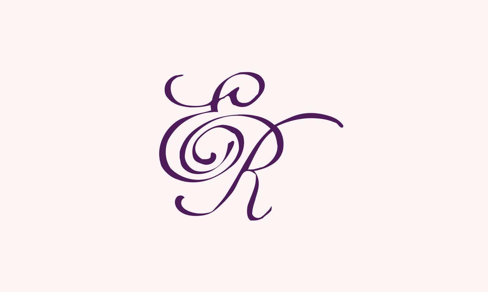 Alphabet letters Initials Monogram logo ER, RE, E and R 7521479 Vector