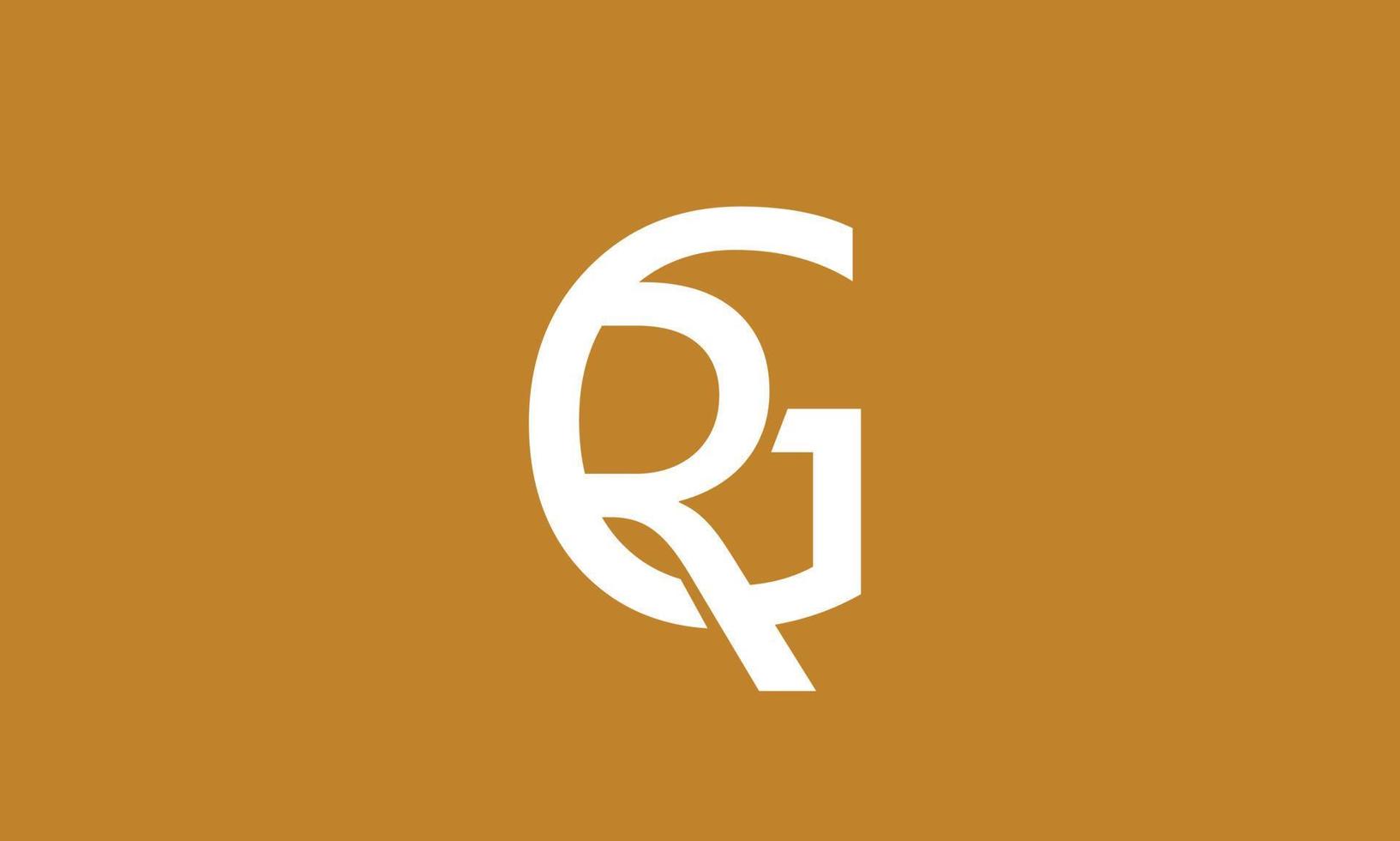 Alphabet letters Initials Monogram logo RG, GR, R and G 7522018 Vector