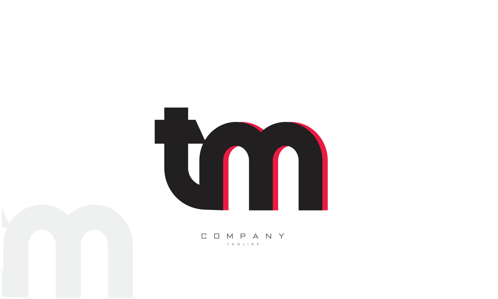 Alphabet letters Initials Monogram logo TM, MT, T and M 7522075 Vector