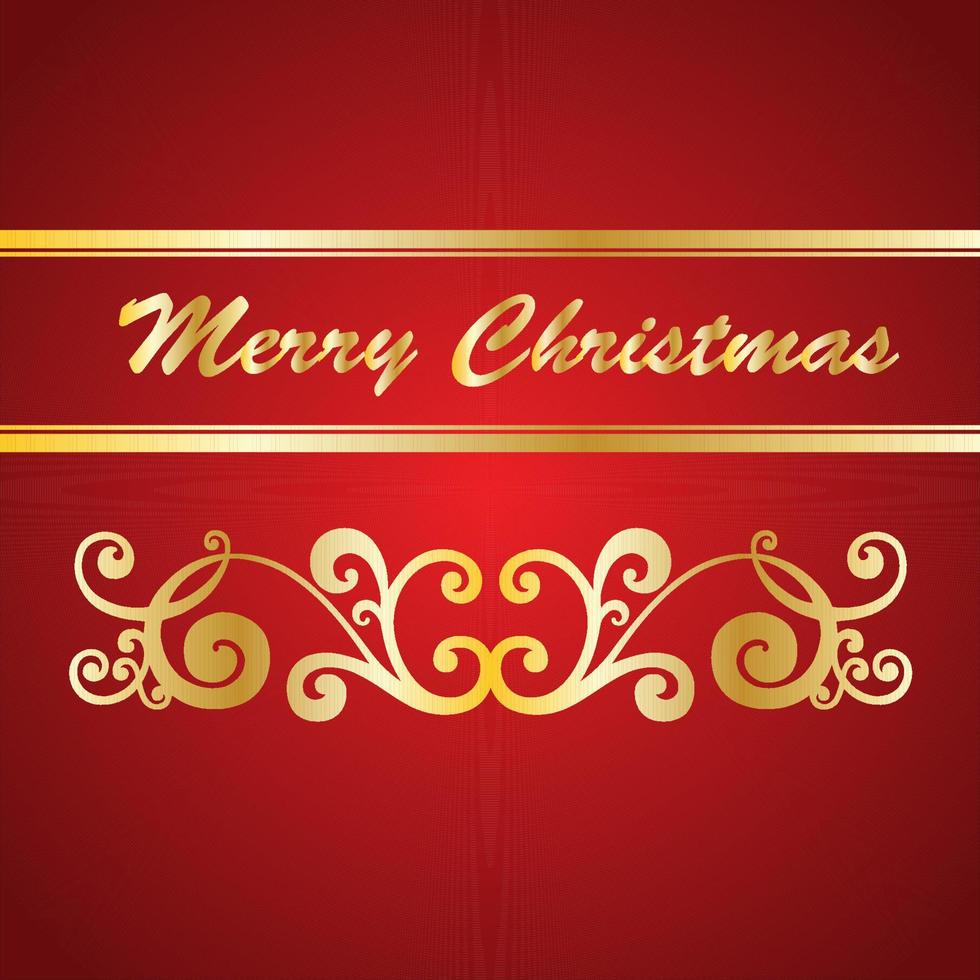 Christmas card. Golden lettering on snow background vector