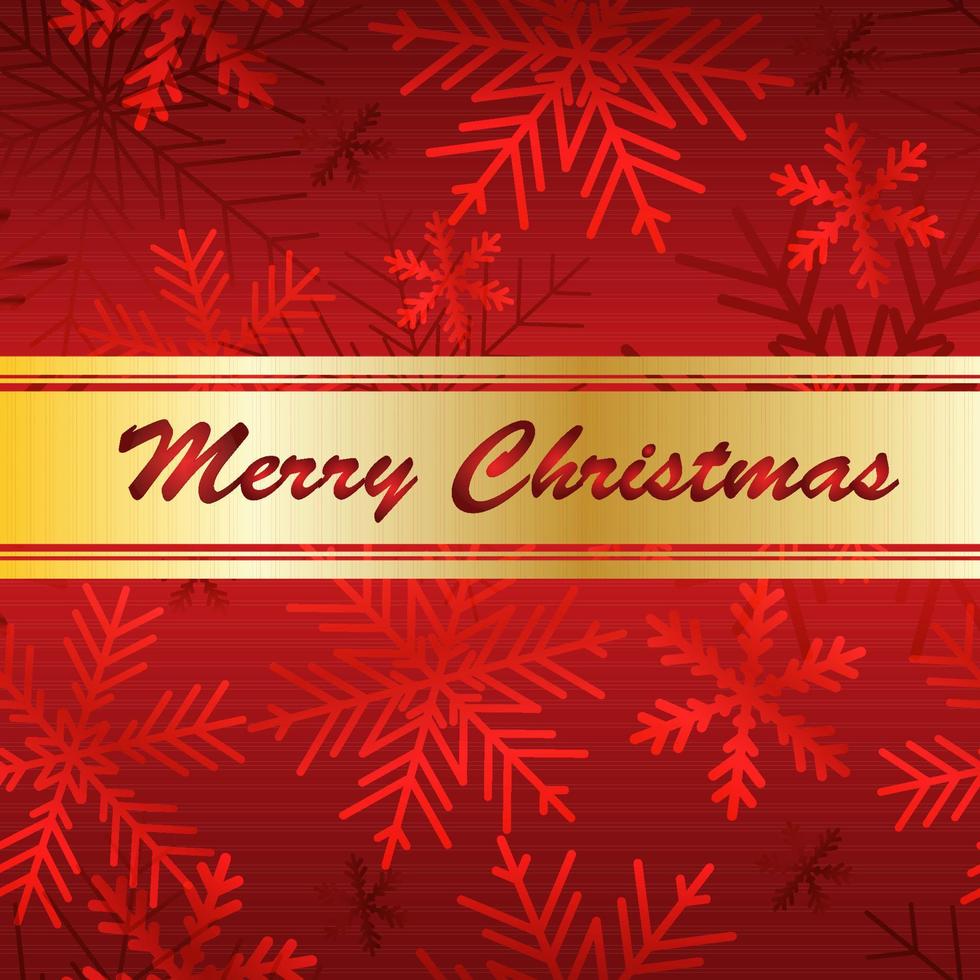 Christmas card. Golden lettering on snow background vector