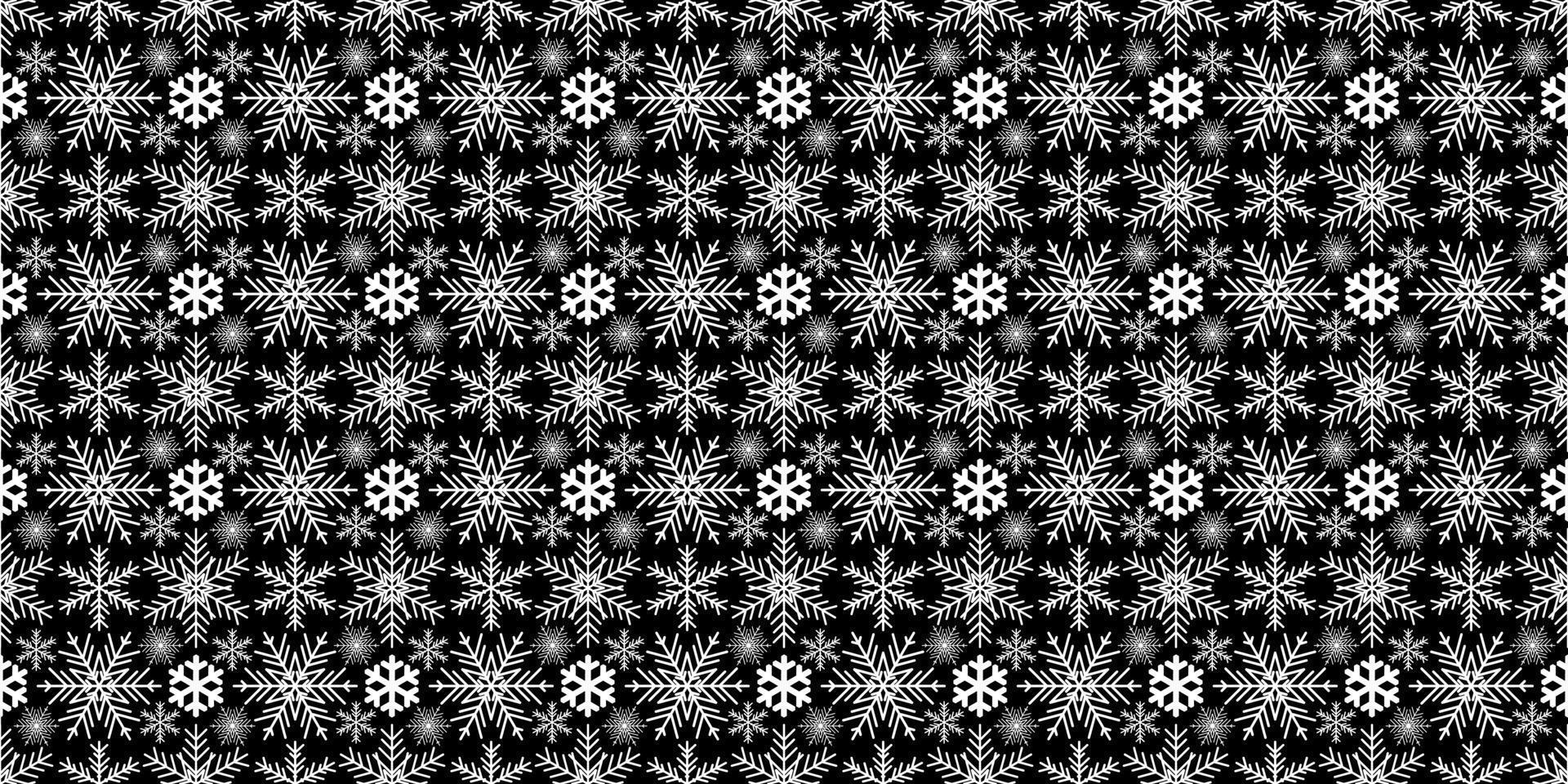 Vector Christmas card. Snowflakes background. Winter seamless pattern.