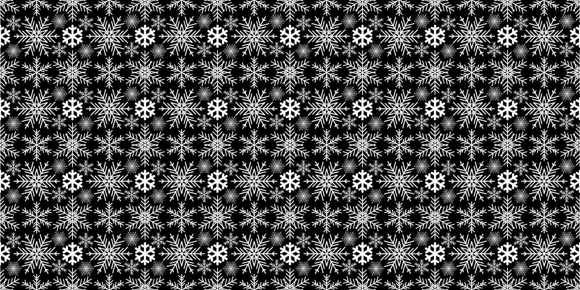 Vector Christmas card. Snowflakes background. Winter seamless pattern.