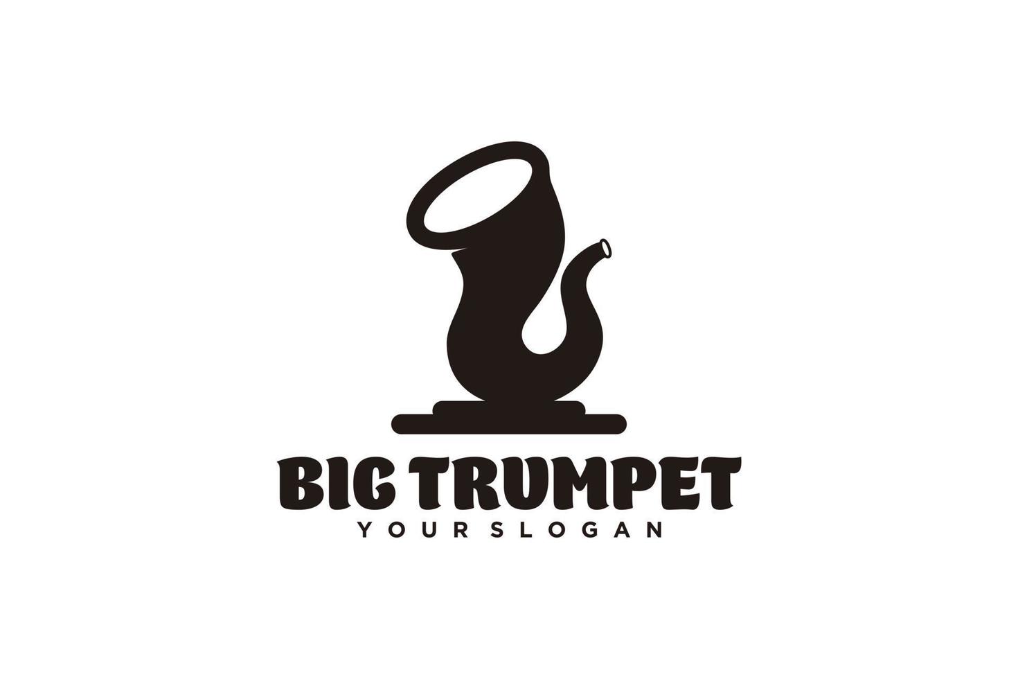 inspiración para el diseño del logotipo de trompeta. vector