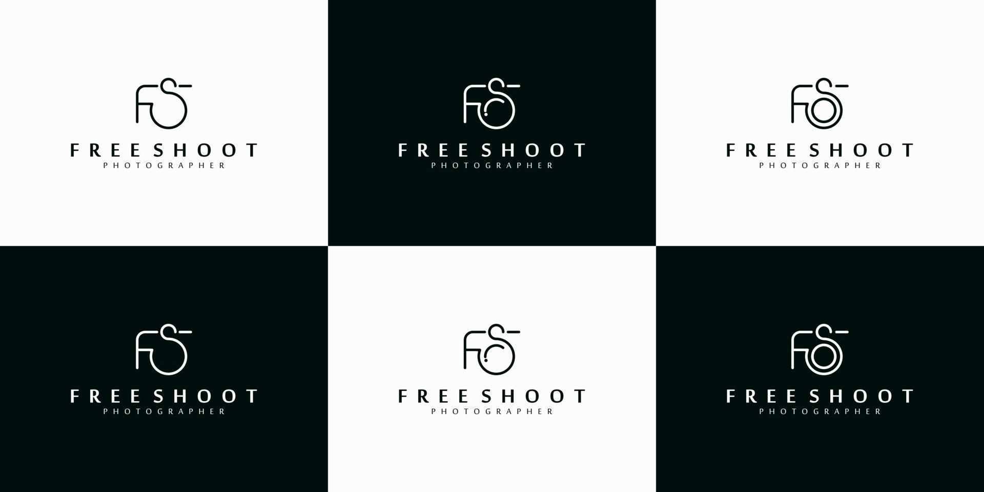 photographer logo with initial FS, reference for business vector