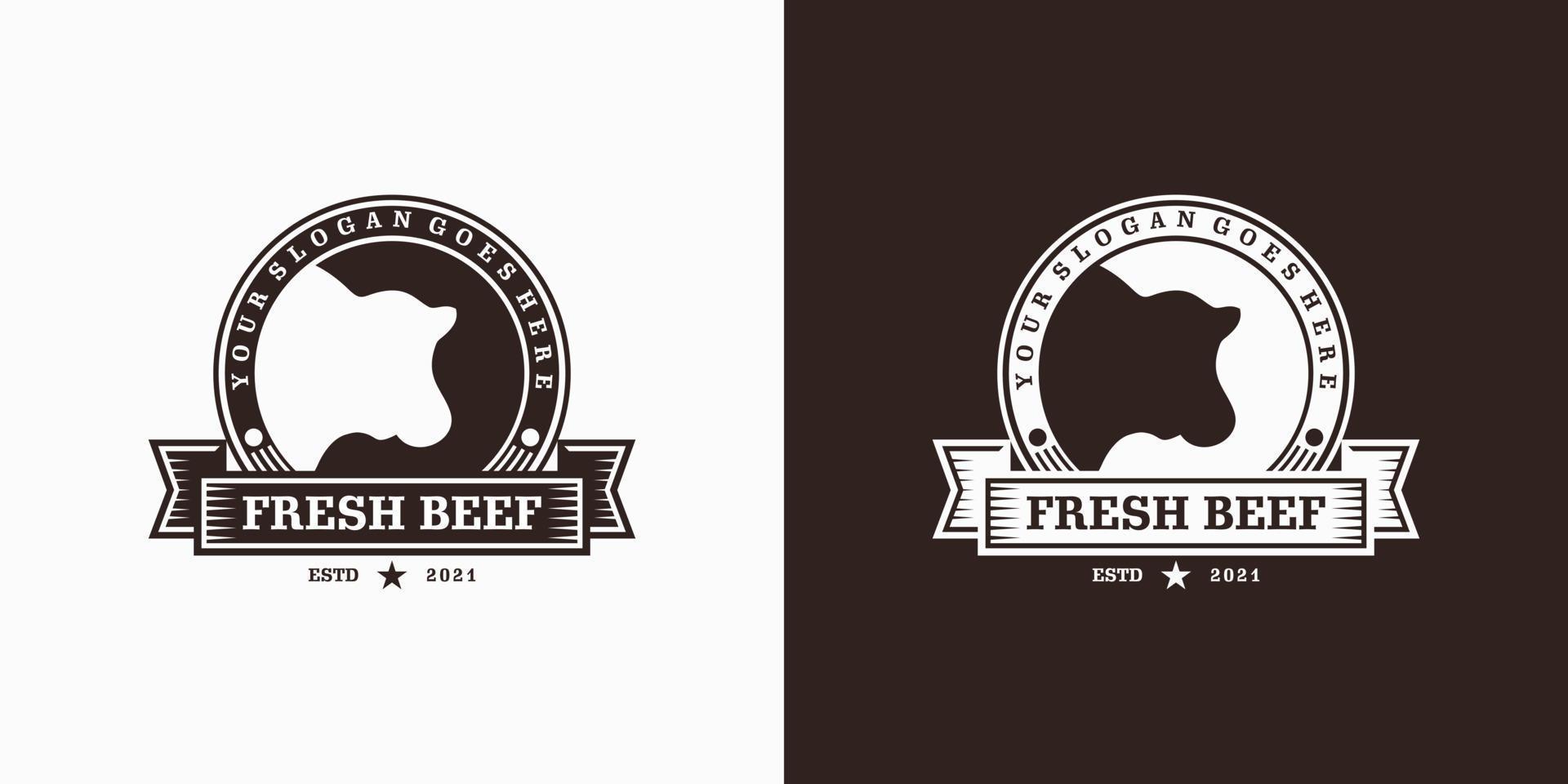 vintage ranch logo inspiration, farming, beef, barbecue. vector