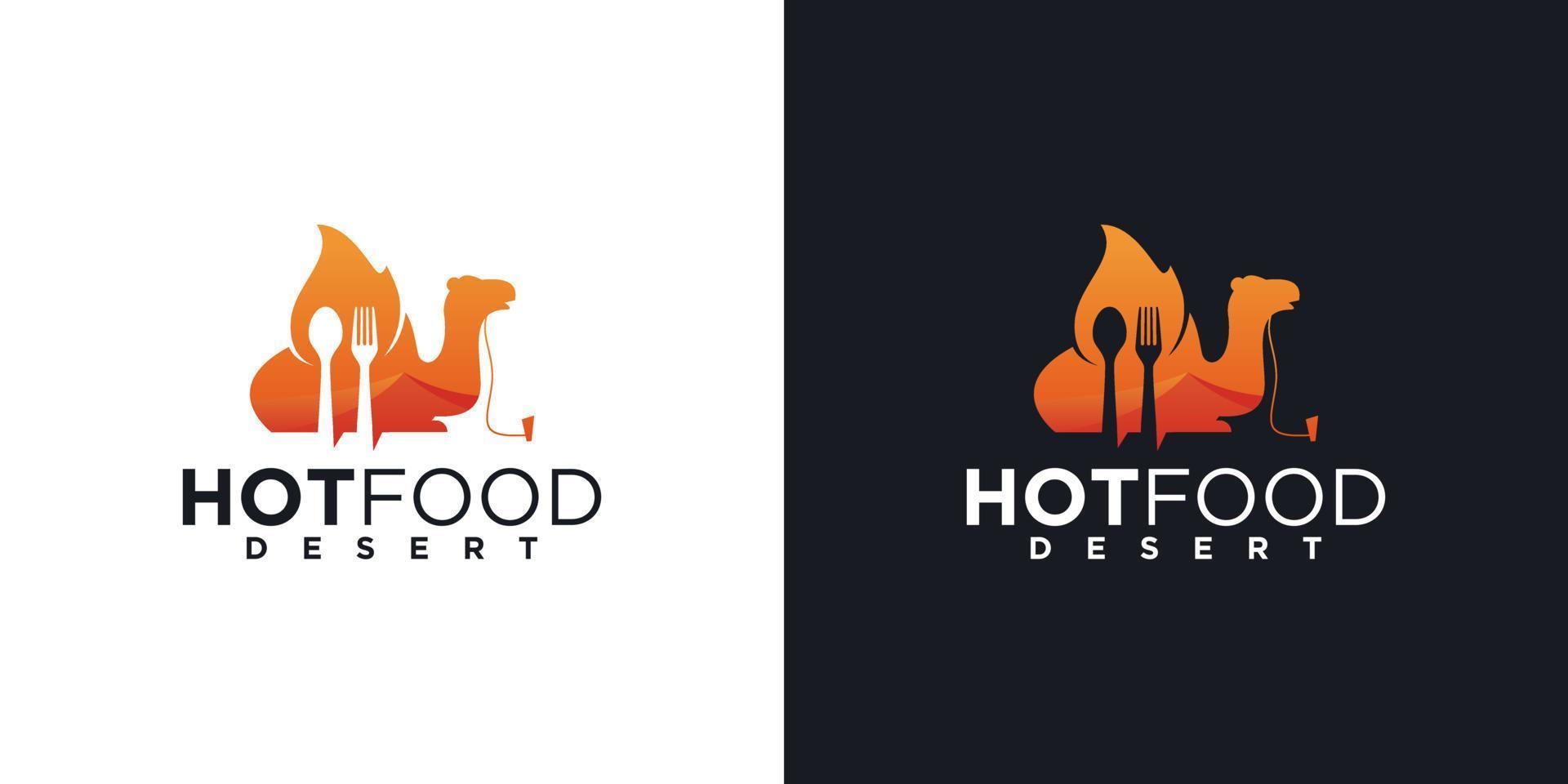 desert camel logo, reference restaurant logo. vector