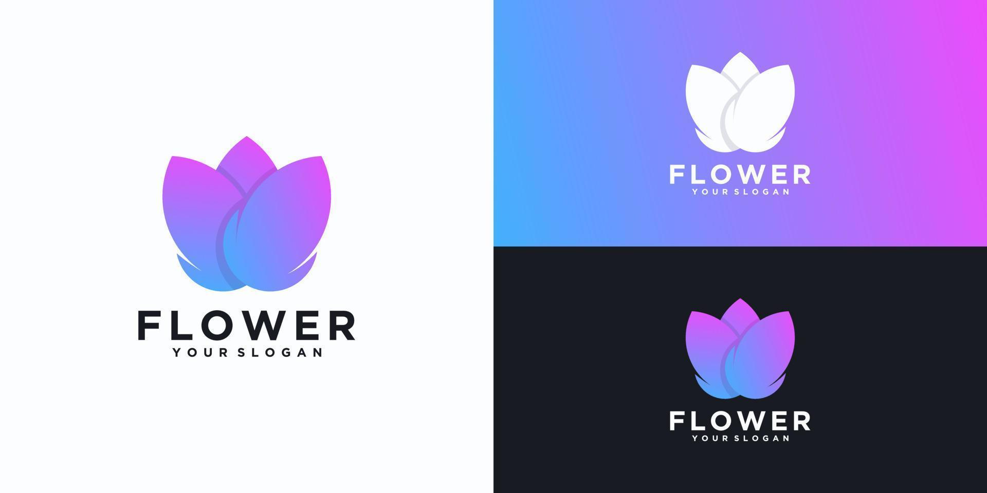 inspiración de logotipo de flor, para negocios vector