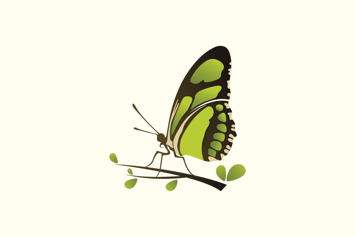 inspiración del logotipo de la mariposa vector