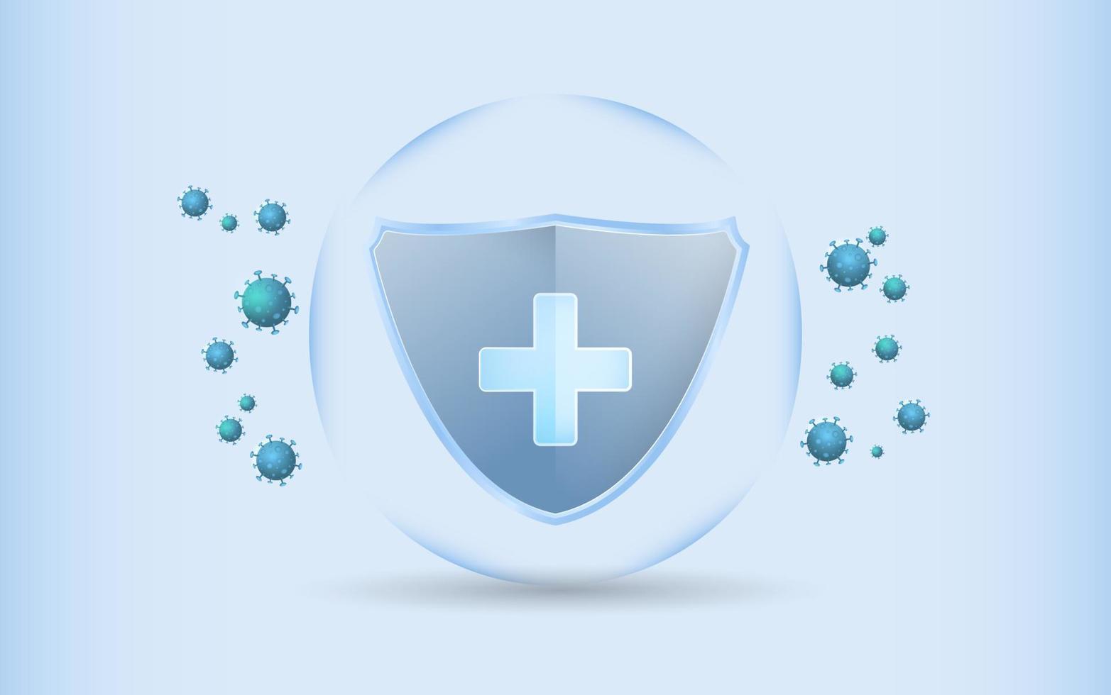 Shield protection from virus to enter vector