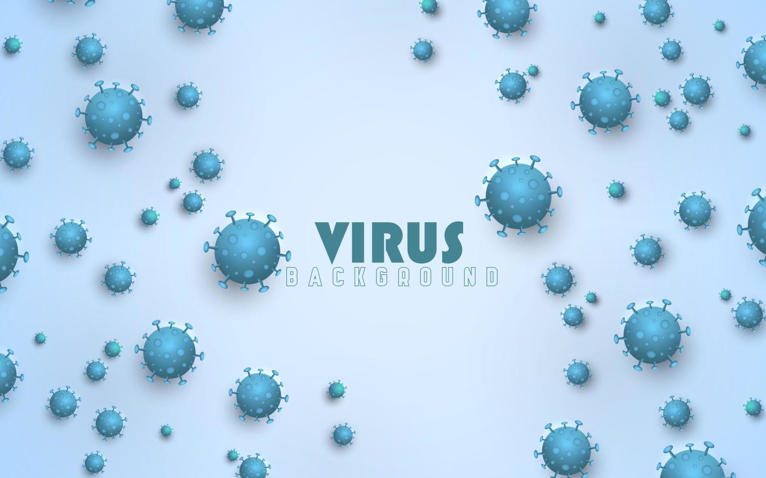 Virus background with minimalist concept vector