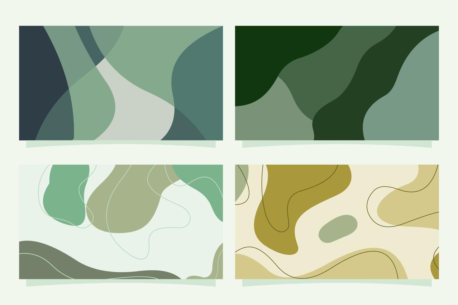 Set of Abstract Green Liquid Banner For Wallpaper Texture vector