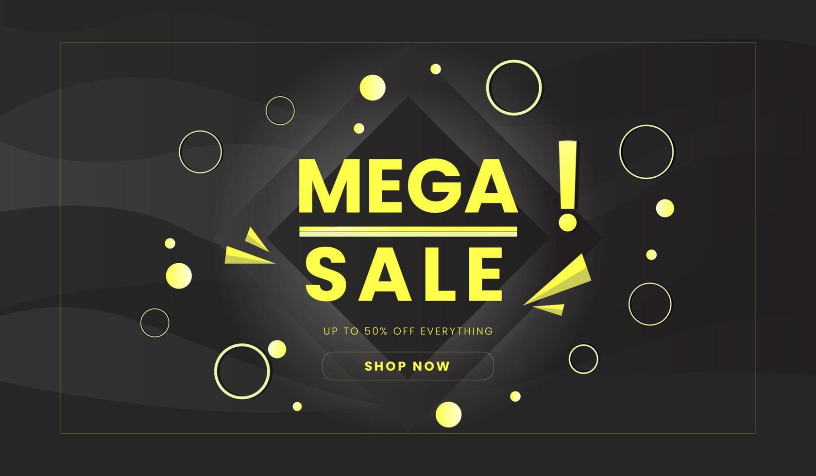 Mega sale promotion background vector design