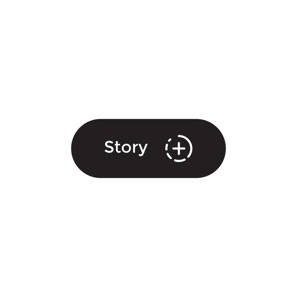 Upload story button icon vector. Social media Element vector