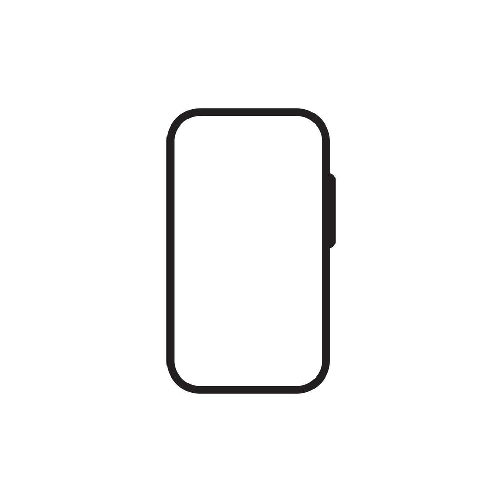 vector de icono de teléfono inteligente simple. símbolo de signo de teléfono móvil moderno