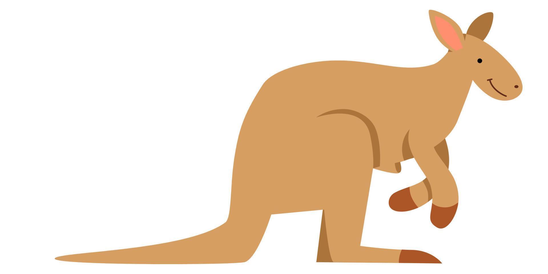 ilustración vectorial de un canguro en un estilo plano vector