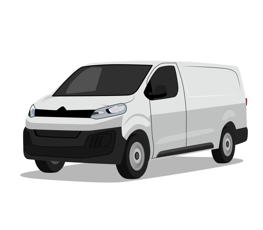 Minivan isolated on the white background. Vector illustration