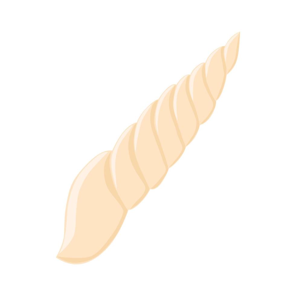 Cute empty seashell flat vector isolated illustration