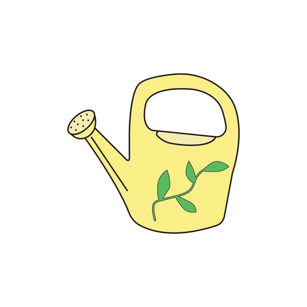 garden watering can vector