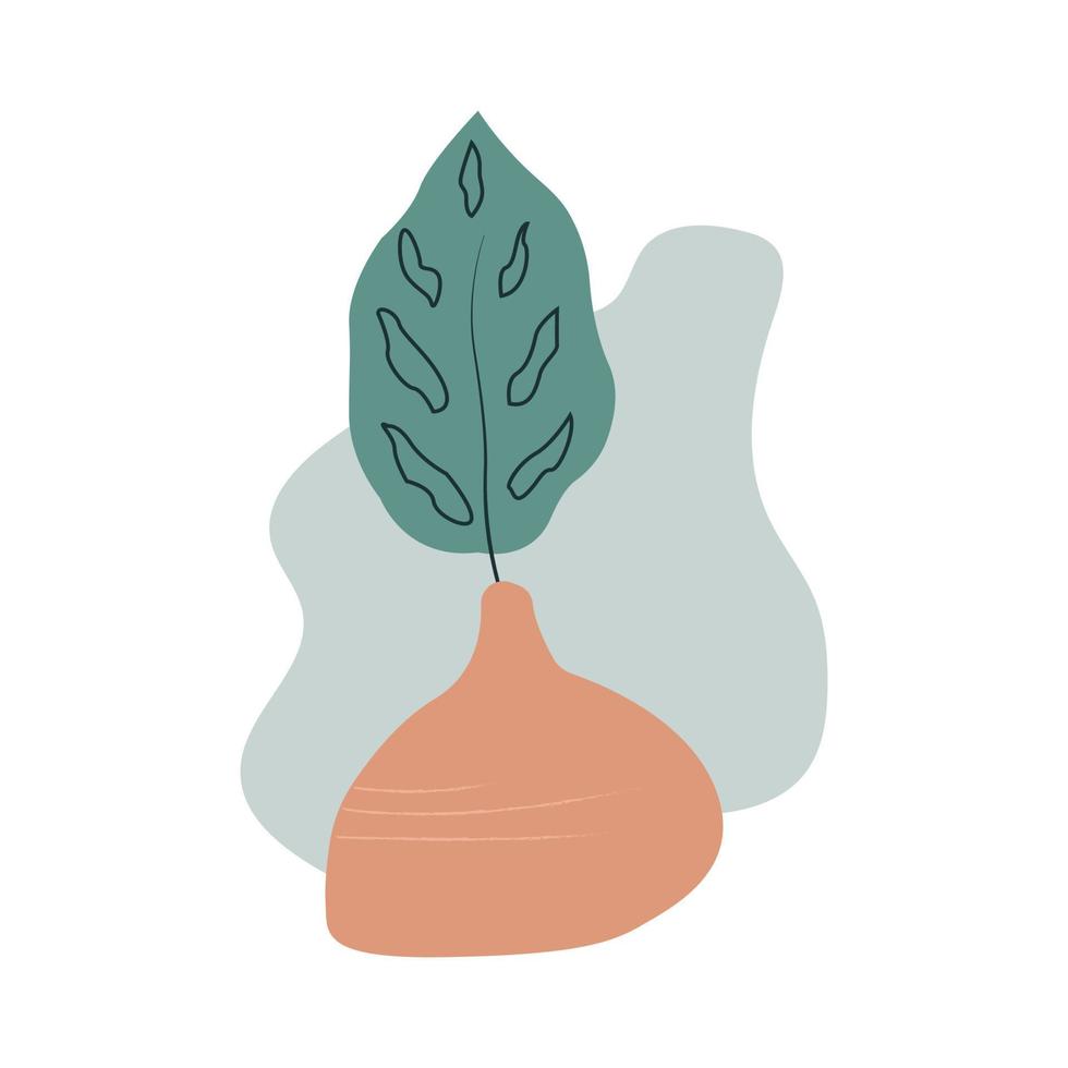 vector illustration of boho vase