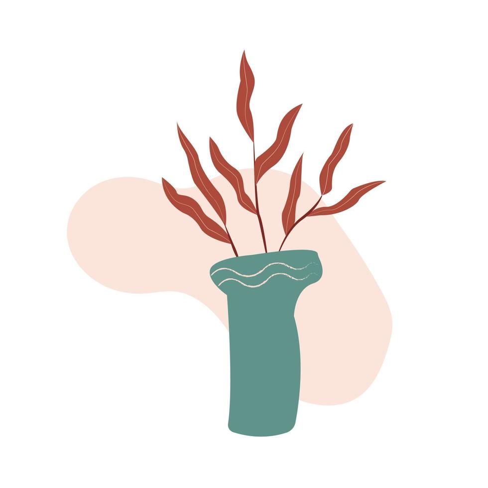 vector illustration of boho vase