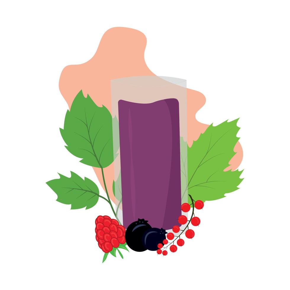 vector illustration of berry juice