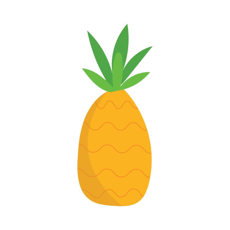 pineapple in doodle style vector