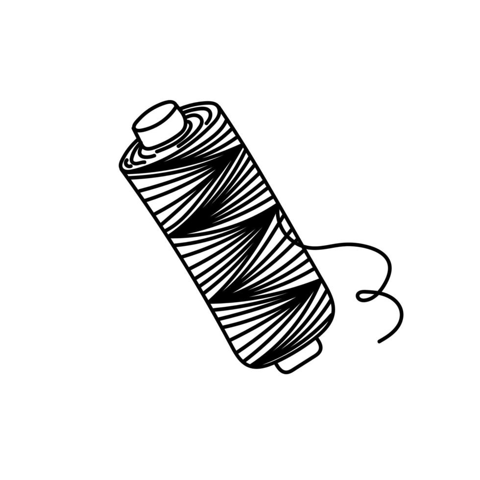 Sewing thread, a hand-drawn sketch style doodle. Cross winding thread. Needlework. Sewing. Thread. Vector simple illustration