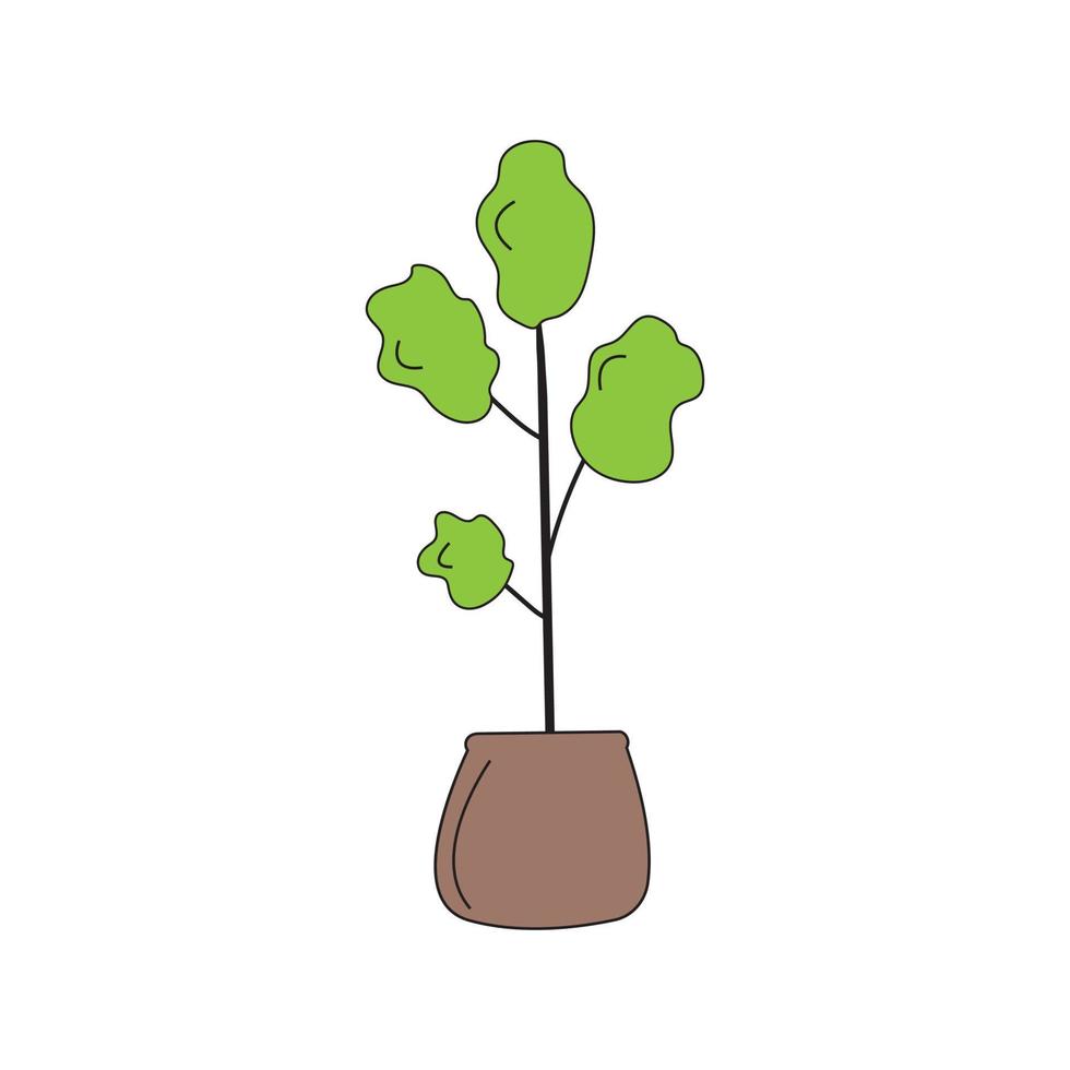 plántula de árbol en una bolsa vector