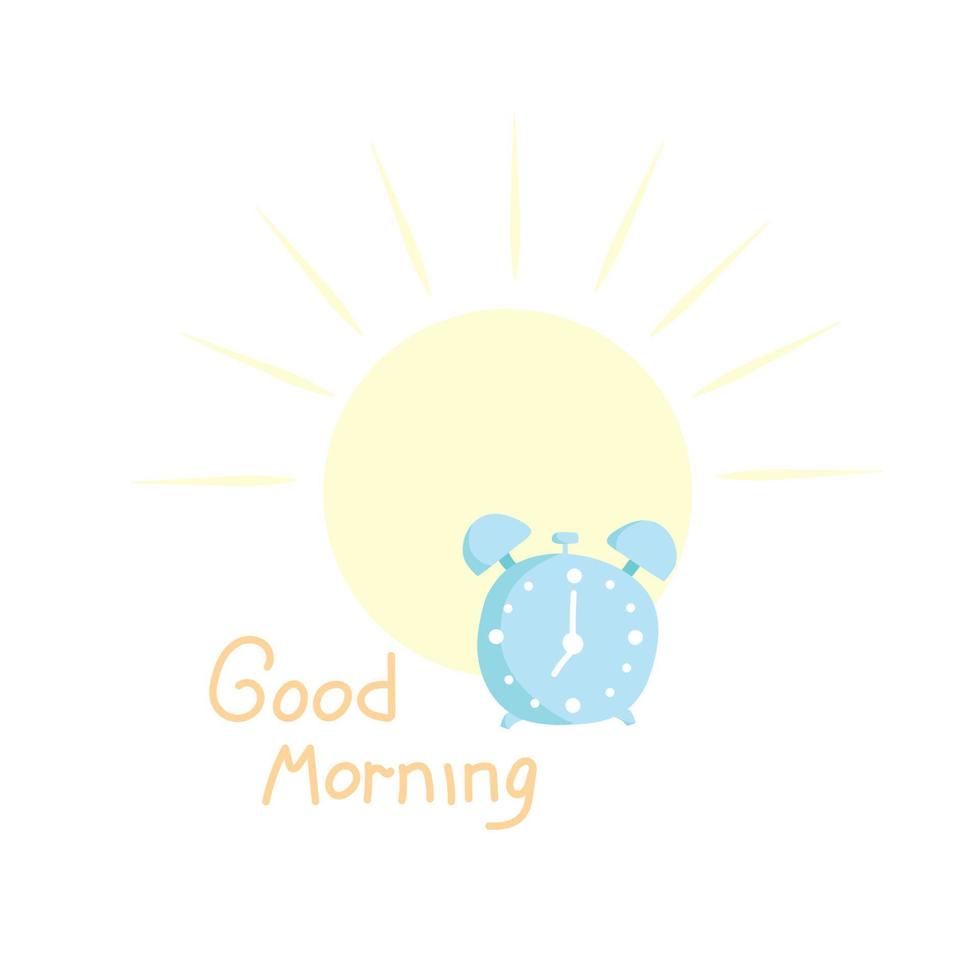 alarm clock and text vector