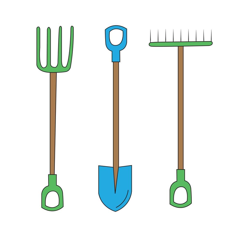 conjunto de herramientas de jardín vector
