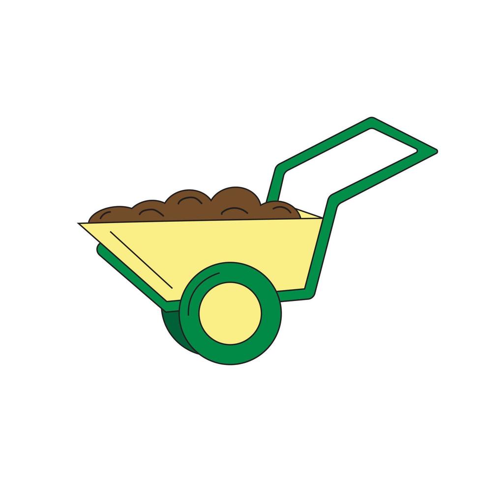 Vector illustration garden cart