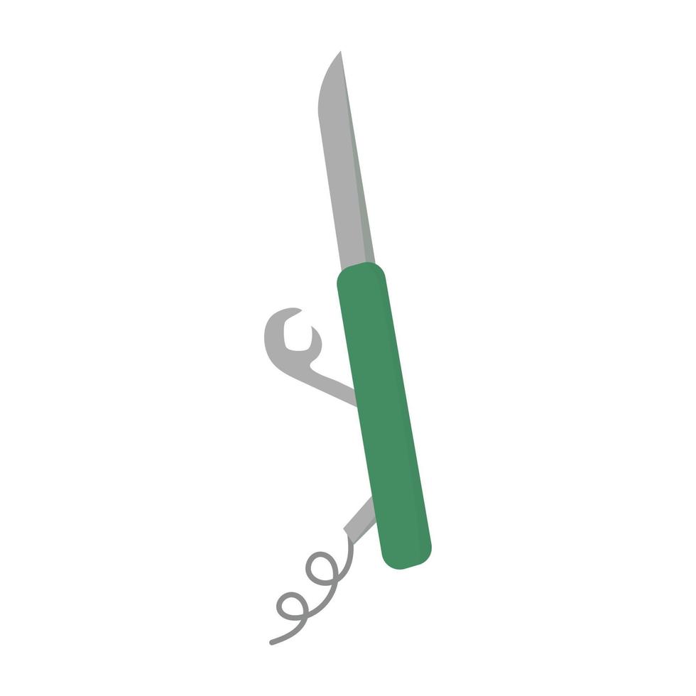 tourist folding knife vector