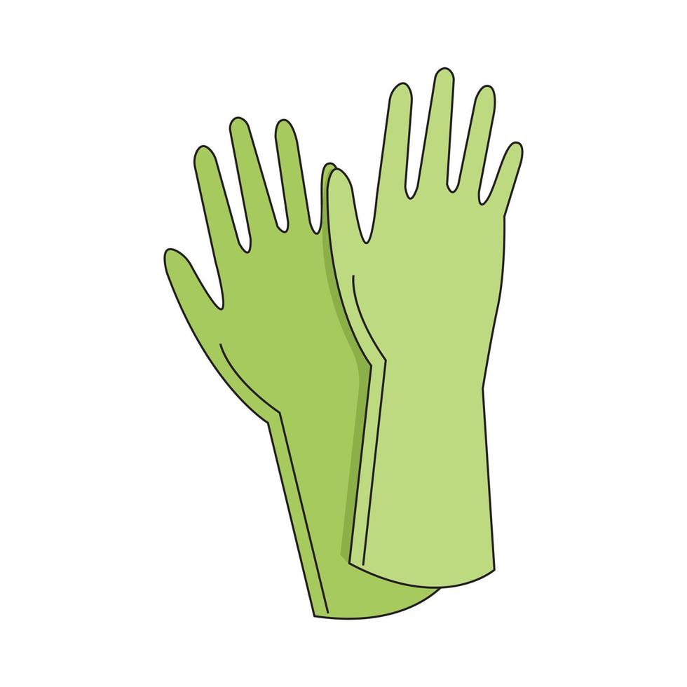 ilustración vectorial guantes de jardinería vector