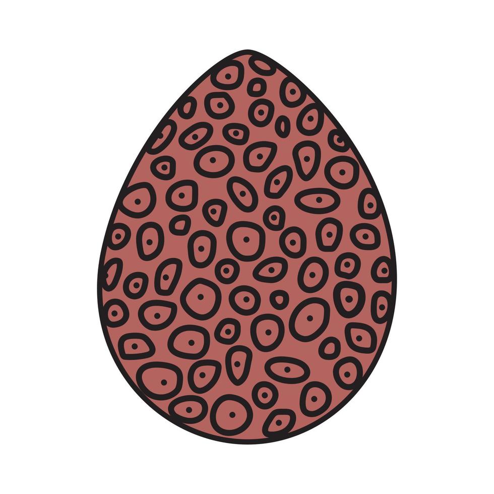ilustración vectorial de huevo de pascua con patrón abstracto vector