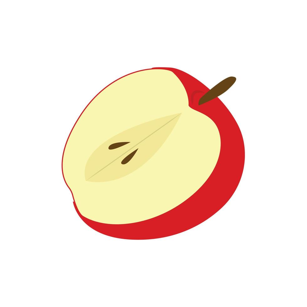vector illustration of red apple