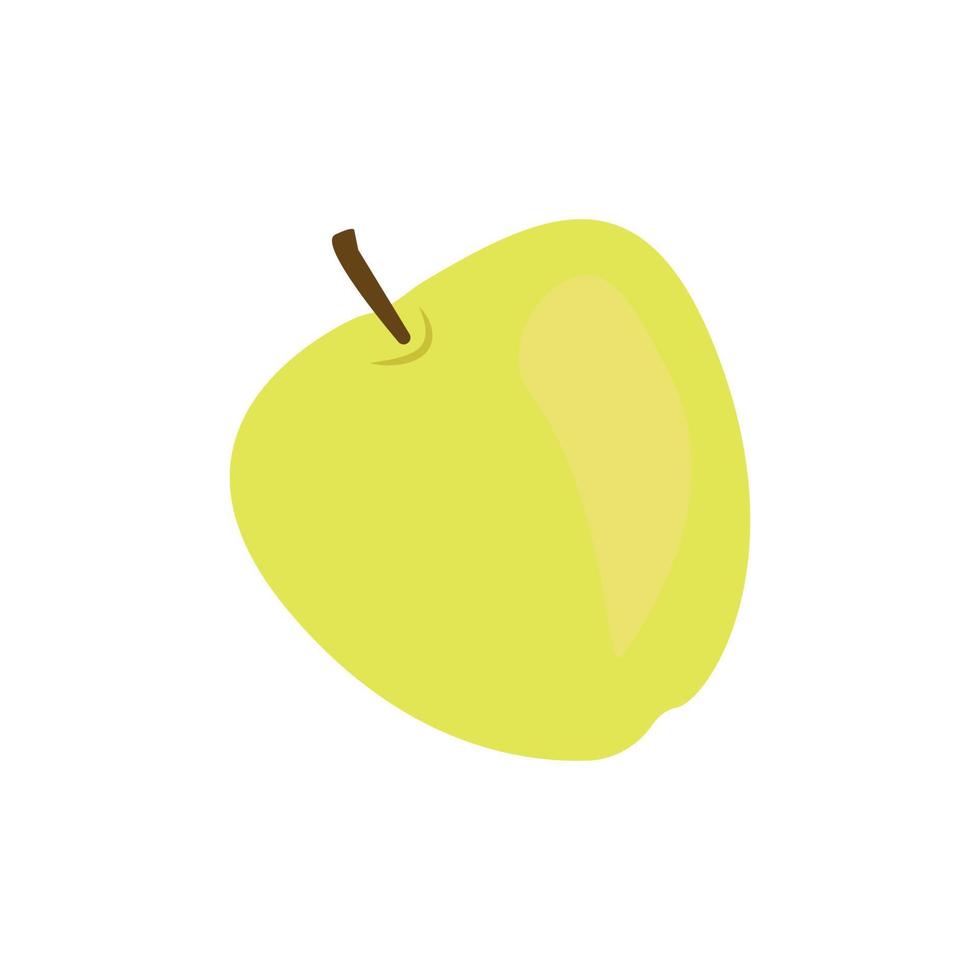 ilustración vectorial manzana amarilla aislada vector