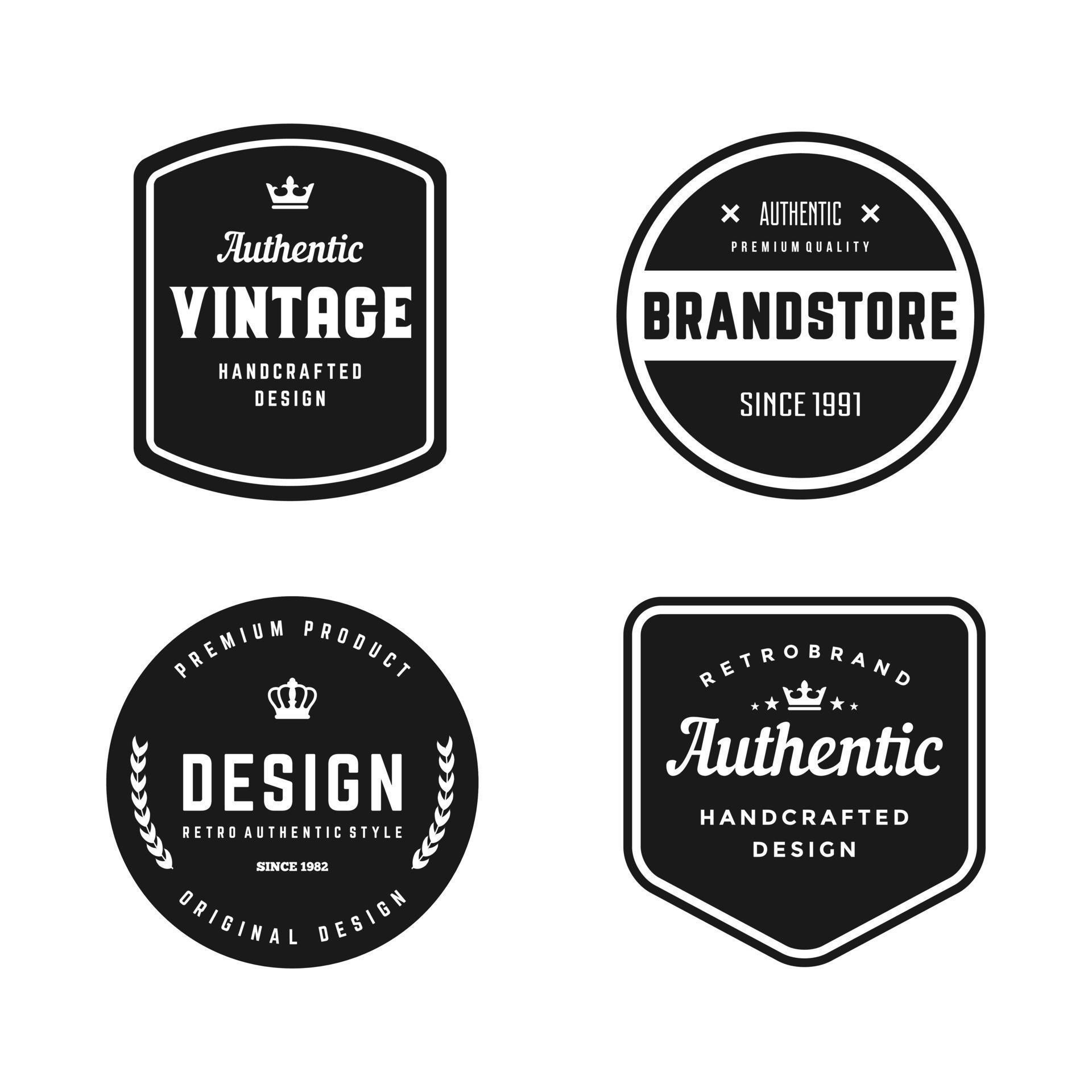 Vintage Brand Logo Template Vector 7523808 Vector Art at Vecteezy