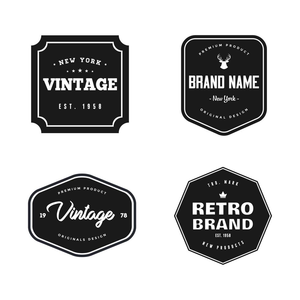 Retro Brand Logo Template Vector