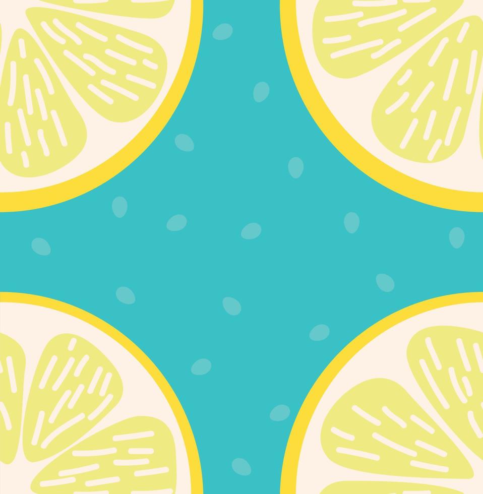 Summer slice of lemon seamless pattern vector