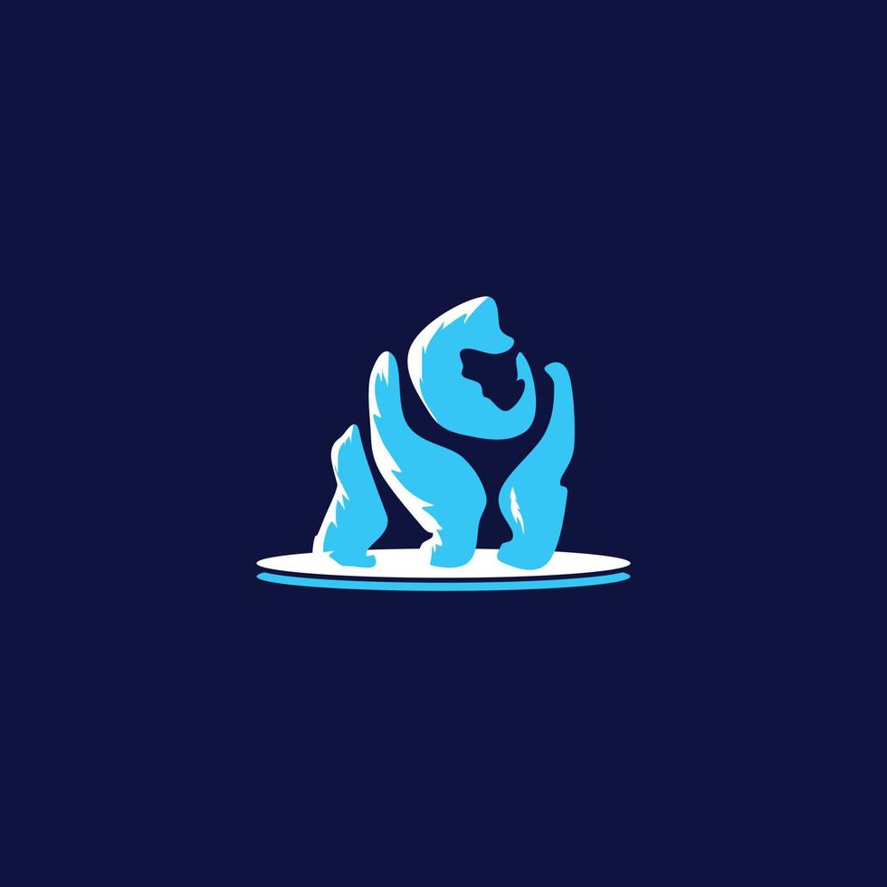 gorilla mascot template simple fun vector